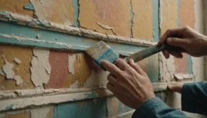 grattage peinture