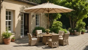 comment faire tenir un parasol sur une terrasse