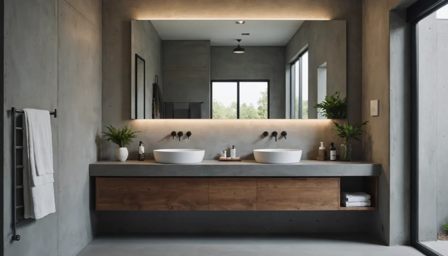 inconvénient béton ciré salle de bain
