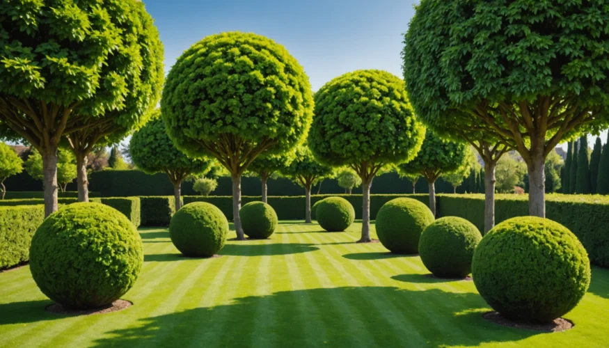 arbres sphériques avec tronc de 180 cm