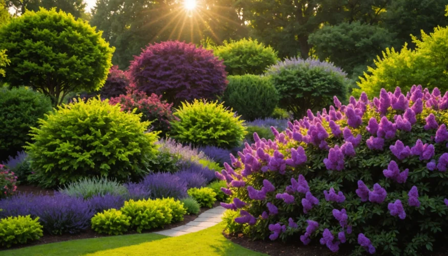 buisson à fleurs violettes