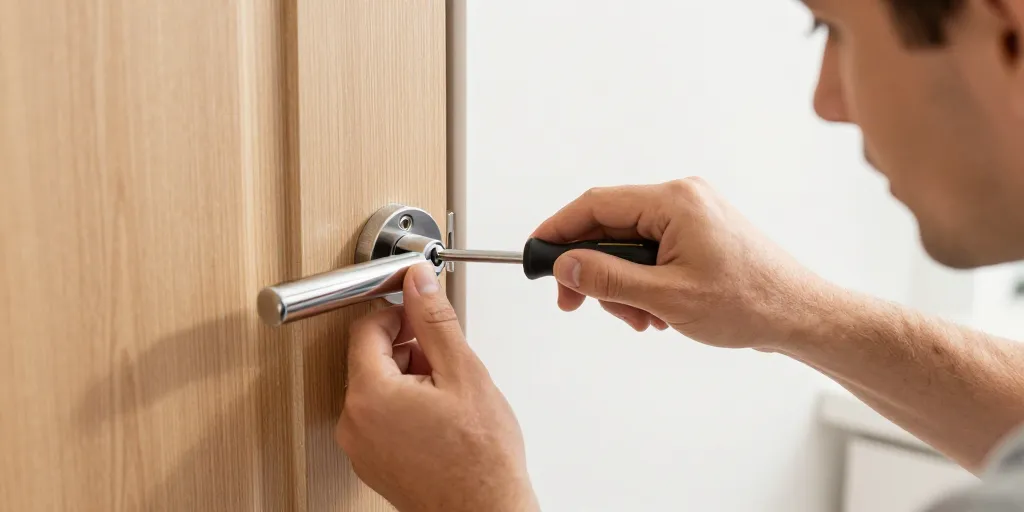 changer une poignée de porte avec serrure
